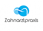 Zahn, Zahnarztpraxis, modern, zweifarbig, Kreise, abstrakt, Logo