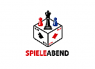 Spieleabend Logo, Figuren, Karten, Wrfel