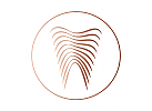 , Zahnarzt Logo Design mit Fingerabdruck Linien im Kreis 