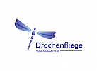 , Zeichen, Signet, Drachenfliege, Dragon fly, Schmetterling, Chiropraktik, Yoga, Wellness, Massage Studio Logo