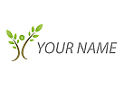 Baum, Person in Bewegung, Pflanze, Logo