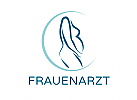 , Zeichnung, zweifarbig, Zeichen, Signet, Symbol, Frau, Schwangerschaft, Frauenarzt, Hebamme, Logo