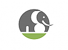 Zeichen, zweifarbig, Signet, symbol, Elefant, Elephant, Logo