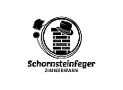 , Zeichen, Schornstein, Zylinder, Kreis, Schornsteinfeger Logo