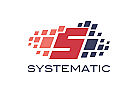 Zeichen, Signet, Symbol, System, Technik, Pixel, IT, Buchstabe, S, Logo