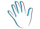 Zweifarbig, Physiotherapie, Hand, gezeichnet, Logo