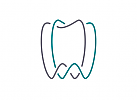 Zeichen, zweifarbig, Zahn, Zahnarztpraxis, Zahnarzt, Logo