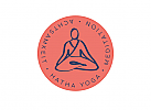 Zeichen, zweifarbig, Signet, Symbol, Yoga, Meditation, Kreis, Logo