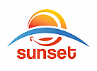 Sonnenlachen Sonnenuntergang Logo