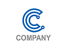 Buchstabe C Logo, Symbol C Logo, Technologie Logo, Kommunikation Logo, Internet Logo, Cyber, Sicherheit, Programmierung, Computer