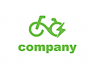 Transport Logo, Fahrrad Logo, Radfahren Logo, Fahrradgeschft Logo, grnes Fahrrad, grnes Fahrrad