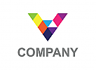 Buchstabe V Logo, Symbol V Logo, Technologie Logo, Kommunikation Logo, Internet Logo, Cyber, Sicherheit, Programmierung, Computer