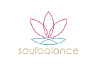 Zeichen, zweifarbig, Signet, Symbol, Yoga, Meditation, Lotus, Blume, Wellness, Logo