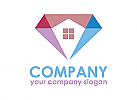 Diamant Logo, Haus Logo, Immobilien Logo, Firma Logo, Unternehmen Logo, Beratung Logo, Logo, Grafikdesign, Design, Branding