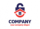 Loch Logo, Haus Logo, Immobilien Logo, Alarm Logo