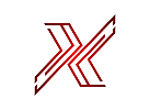 Buchstabe X Logo, Symbol X Logo, Technologie Logo, Kommunikation Logo, Internet Logo, Cyber, Sicherheit, Programmierung, Computer