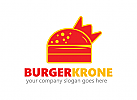 Burger logo, Restaurant logo, Essen logo, Krone logo, Rot Logo