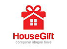 Haus logo, Geschenk logo, Immobilien logo, Makler logo, Gewinnspiel logo