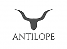 Antilope logo, Tier logo, Hrner logo, Jagd logo