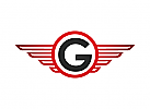 Buchstabe G Logo, Symbol G Logo, Flgel logo, Sport logo, Motto logo, Auto logo