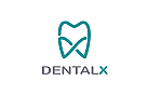 Zeichen, Zahn, Zahnarztpraxis, X, Logo