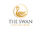 Schwan, elegant, Gold, Hotel, Logo