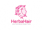 Beauti, Haare, Spa, Dame, weiblich, Natur, Logo