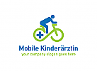 Fahrrad, Arzt, Hilfe, Schule, Kinderarzt, Logo