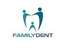 Zeichen, zweifarbig, Zeichnung, Zahn, Familie, Logo