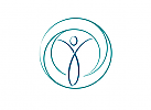 Zeichen, zweifarbig, Zeichnung, Mensch, Physiotherapie, Logo