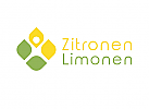 Zeichen, zweifarbig, Zeichnung, Zitronen, Limonen, Mensch, Logo