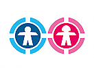 Zeichen, Knabe, Mädchen, Kinder, Kindergarten, Logo Kinder