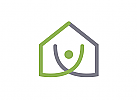 kologie, ko, Zeichen, zweifarbig, Zeichnung, Mensch, Haus, Logo