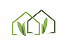 ko, Zeichen, zweifarbig, Zeichnung, zwei Huser, Immobilien, Logo