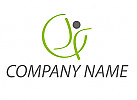 , ko-Medizin, Person in Bewegung, Kreis, Physiotherapie, Logo