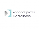 Zahnarzt, Zahnarztpraxis, Zeichen, zweifarbig, Zeichnung, D, Dentallabor, Logo