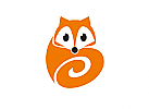 Zeichen, zweifarbig, Zeichnung, Fuchs, Fox, Logo