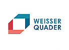 , Zeichen, zweifarbig, Pfeilspitzen, weies Quadrat, Logo