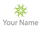 ko-Medizin, Blume, Bltter, Grtner, Logo