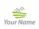 kologisch, Zweifarbig, Dcher, Huser, Immobilien, Dachdecker, Logo