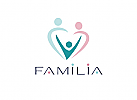 , zweifarbig, Signet, Familie, Kind, Herz, Arztpraxis, Logo