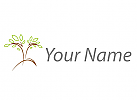 Ökologisch, Baum, Pflanzen, Gärtner, Logo