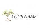 Ökologisch, Baum mit Blättern, Pflanze, Logo