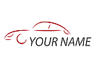 Zweifarbig, Auto in rot, Sportwagen, Sport Car, Logo