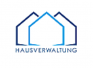 Zeichen, zweifarbig, Zeichnung, Immobilie, Haus, Hausverwaltung, Logo