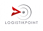 Zeichen, zweifarbig, Pfeil, Zielscheibe, Logistik, Logo