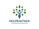 ko, Person, Mensch, Baum, Blatt, Bltter, Heilpraktikerin, Heilpraktiker Logo