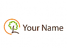 Ökologisch, Baum, Pflanze  und Sonne, Gärtner, Logo
