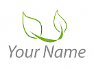Ökologie, Zwei Blätter, Pflanze, Wellness, Logo