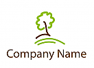 Ökologisch, Baum, Pflanze Gezeichnet, Gärtner, Logo